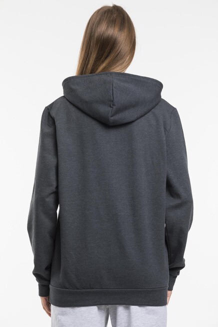 Süperlife Kadın Kapşonlu Oversize Fit İnce Sweatshirt spr21k55