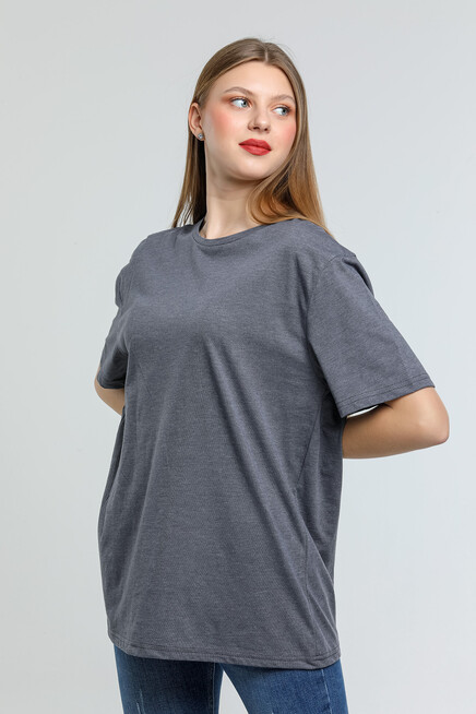 Süperlife Kadın Bisiklet Yaka Standart &Regular Fit Tişort spr21yk30