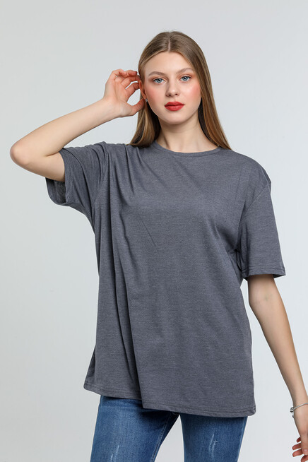 Süperlife Kadın Bisiklet Yaka Standart &Regular Fit Tişort spr21yk30