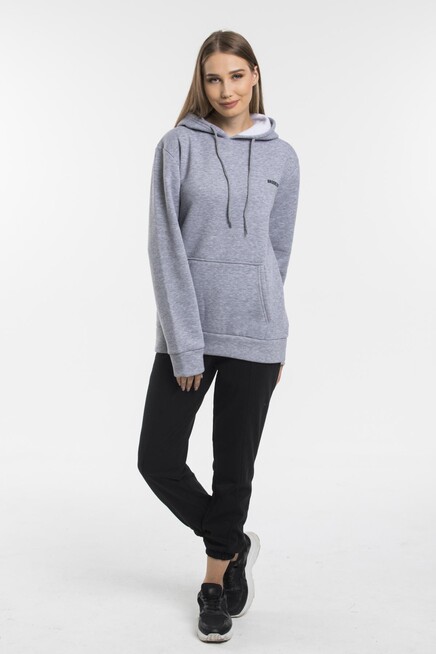 Kadın Kapşonlu Regular Fit Baskılı İnce Sweatshirt SPR21K61