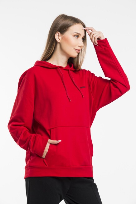 Kadın Kapşonlu Regular Fit Baskılı İnce Sweatshirt SPR21K61