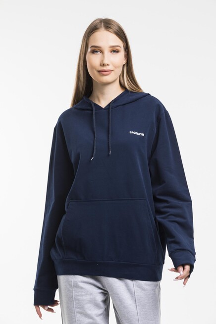 Kadın Kapşonlu Regular Fit Baskılı İnce Sweatshirt SPR21K61