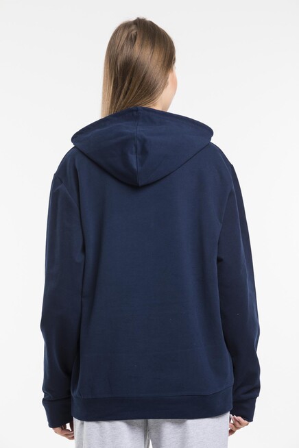 Süperlife Kadın Kapşonlu Regular Fit Baskılı İnce Sweatshirt SPR21K61