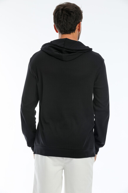 Süperlife Erkek Kapşonlu Slim Fit Brooklyn Basklı İnce Sweatshirt SPR22SW103
