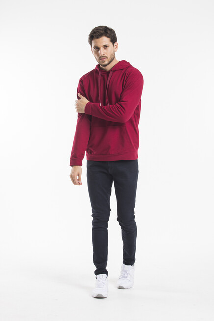 Erkek Kapşonlu Regular Fit İnce Sweatshirt SPR 20K55