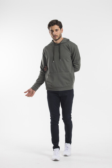 Erkek Kapşonlu Regular Fit İnce Sweatshirt SPR 20K55