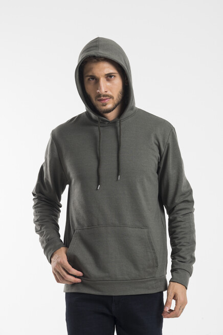 Erkek Kapşonlu Regular Fit İnce Sweatshirt SPR 20K55