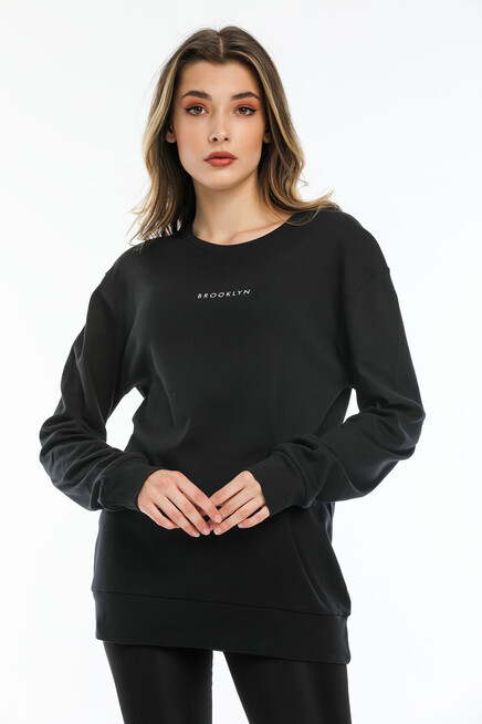 Süperlife Mevsimlik Brooklyn Baskılı Sweatshirt SPR22SWK102