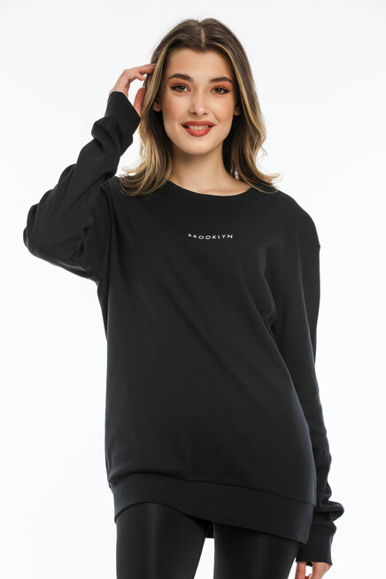 Süperlife Mevsimlik Brooklyn Baskılı Sweatshirt SPR22SWK102