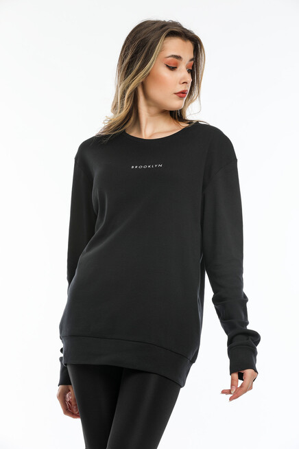 Süperlife Mevsimlik Brooklyn Baskılı Sweatshirt SPR22SWK102