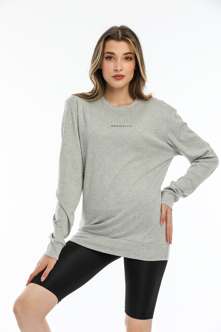 Süperlife Mevsimlik Brooklyn Baskılı Sweatshirt SPR22SWK102