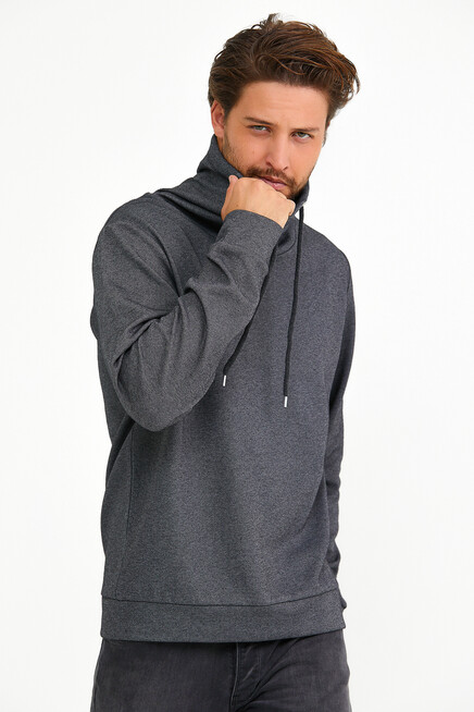 Erkek Şal Yaka Regular Fit Brooklyn İnce Sweatshirt SPR22SW142