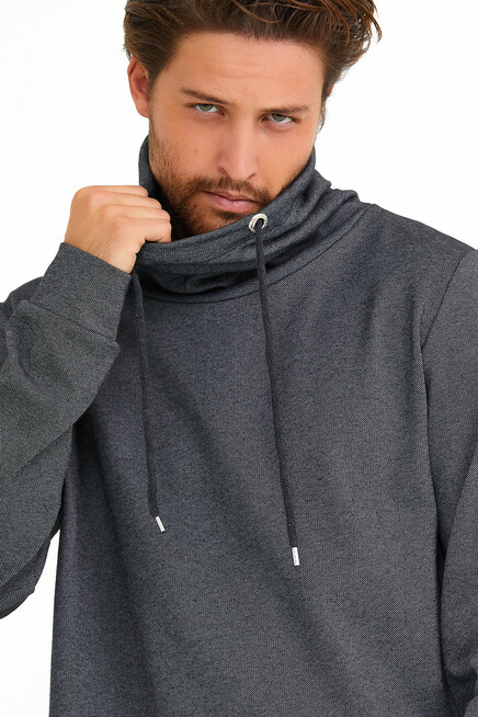 Süperlife Erkek Şal Yaka Regular Fit Brooklyn İnce Sweatshirt SPR22SW142