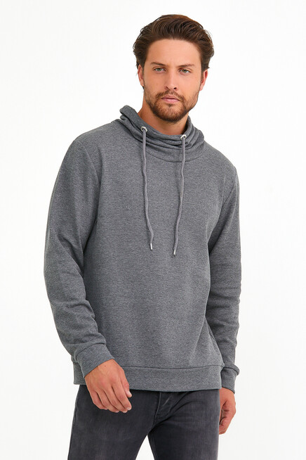 Süperlife Erkek Şal Yaka Regular Fit Brooklyn İnce Sweatshirt SPR22SW142