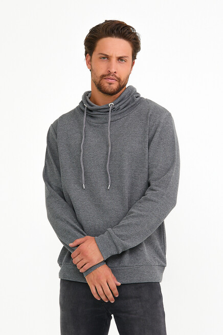Süperlife Erkek Şal Yaka Regular Fit Brooklyn İnce Sweatshirt SPR22SW142