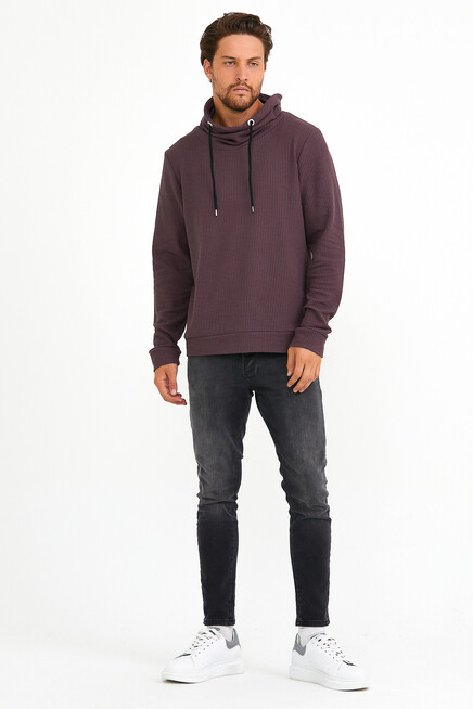 Erkek Şal Yaka Regular Fit Brooklyn İnce Sweatshirt SPR22SW142