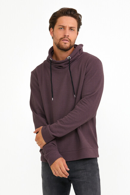 Süperlife Erkek Şal Yaka Regular Fit Brooklyn İnce Sweatshirt SPR22SW142