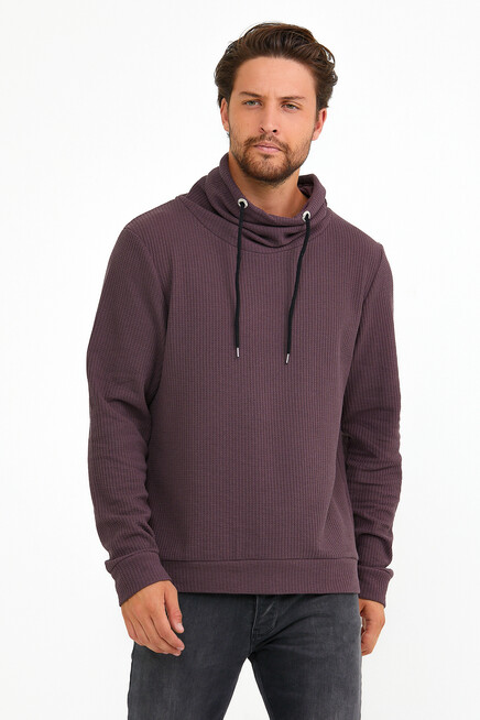 Erkek Şal Yaka Regular Fit Brooklyn İnce Sweatshirt SPR22SW142