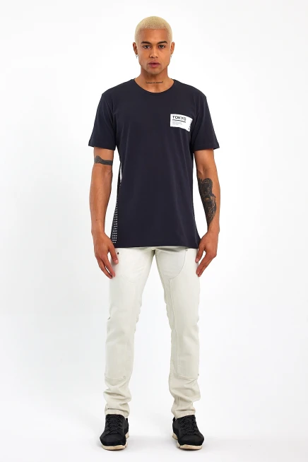 Süperlife Erkek Bisiklet Yaka Regular Fit Tokyo Baskılı Tişort SPR23ts303