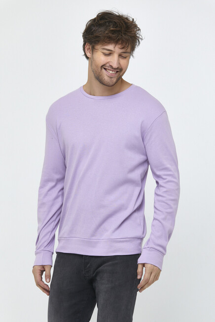 Süperlife Erkek Bisiklet Yaka Slim Fit İnce Sweatshirt SPR 20K17