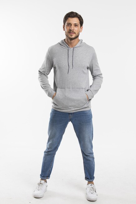 Erkek Kapşonlu Slim Fit Sweatshirt SPR 925