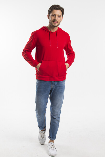 Erkek Kapşonlu Slim Fit Sweatshirt SPR 925