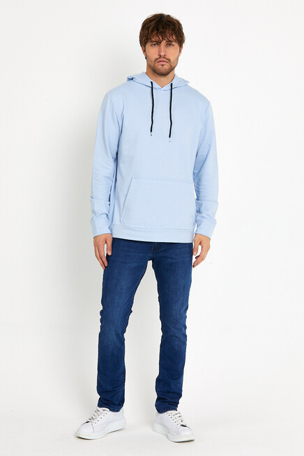 Erkek Kapşonlu Regular Fit İnce Sweatshirt SPR 20K55