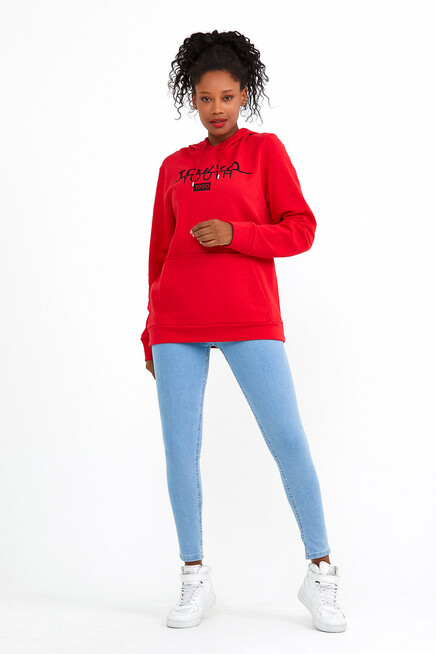 Kadın Kapşonlu Regular Fit Tokya Baskılı İnce Sweatshirt SPR22SWK164