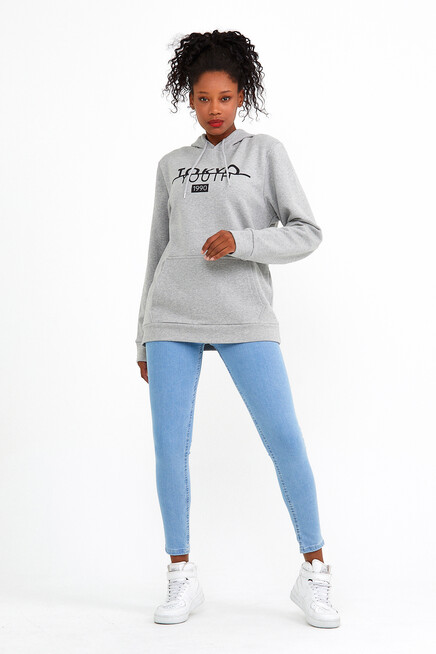 Kadın Kapşonlu Regular Fit Tokya Baskılı İnce Sweatshirt SPR22SWK164