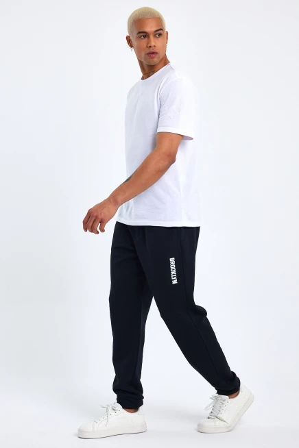 Süperlife Erkek Regular Fit Broklyn Baskılı İnce Eşofman Altı SPR 203 