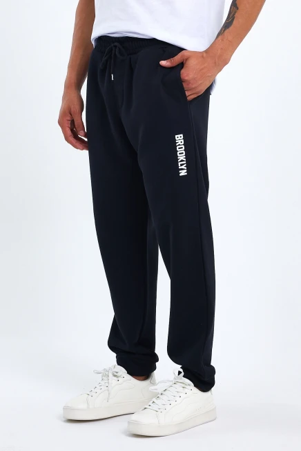 Süperlife Erkek Regular Fit Broklyn Baskılı İnce Eşofman Altı SPR 203 
