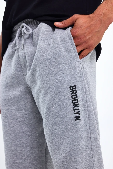 Süperlife Erkek Regular Fit Broklyn Baskılı İnce Eşofman Altı SPR 203 