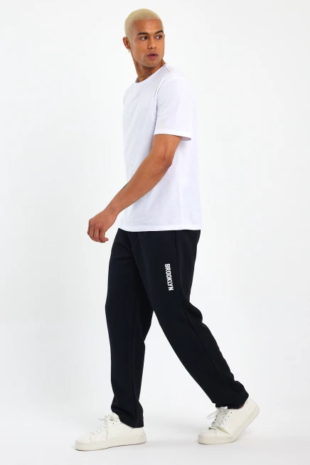 Süperlife Erkek Regular Fit Broklyn Baskılı İnce Eşofman Altı SPR 205