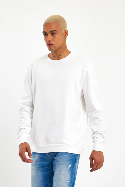 Süperlife Erkek Bisiklet Yaka Regular Fit İnce Sweatshirt SPR 20K30