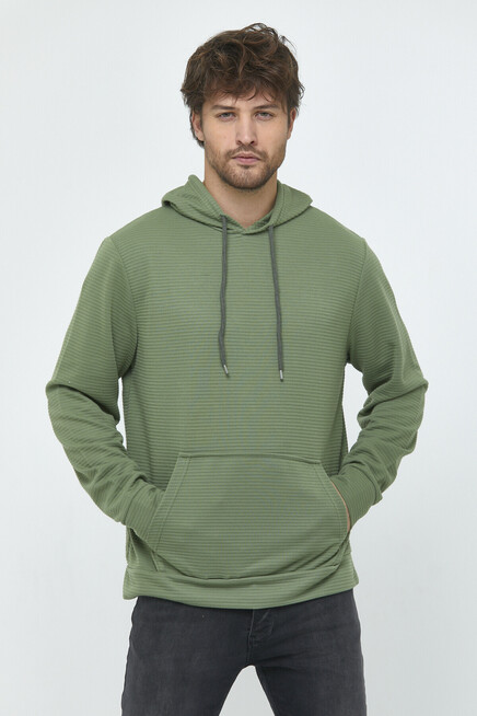 Erkek Kapşonlu Regular Fit İnce Sweatshirt SPR 20K55