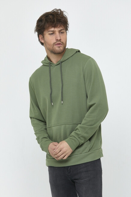 Erkek Kapşonlu Regular Fit İnce Sweatshirt SPR 20K55