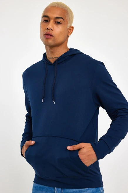 Erkek Kapşonlu Regular Fit İnce Sweatshirt SPR 20K55