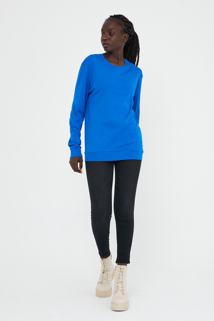 Süperlife Kadın Bisiklet Yaka Regular Fit Sweatshirt spr21k17