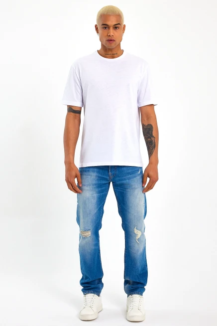 Süperlife Erkek Bisiklet Yaka  Standart &Regular Fit Tişort SPR21Y30