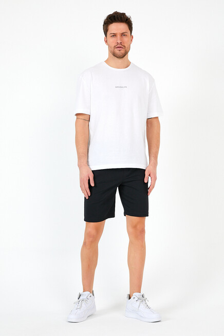 Süperlife Erkek Regular Fit Orta Boy Brooklyn Baskılı Şort SPR22SR208