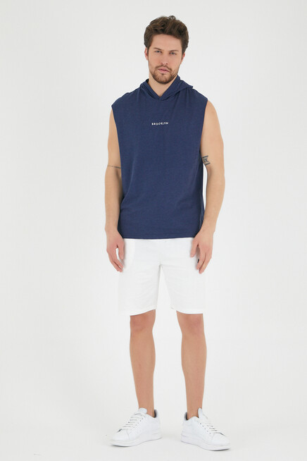 Süperlife Erkek Kapşonlu Regular Fit Brooklyn Baskılı Tişört SPR22TS121