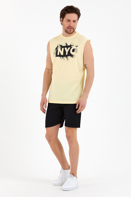 Süperlife Erkek Bisiklet Yaka Regular Fit NYC Baskılı Tişort SPR22TS124