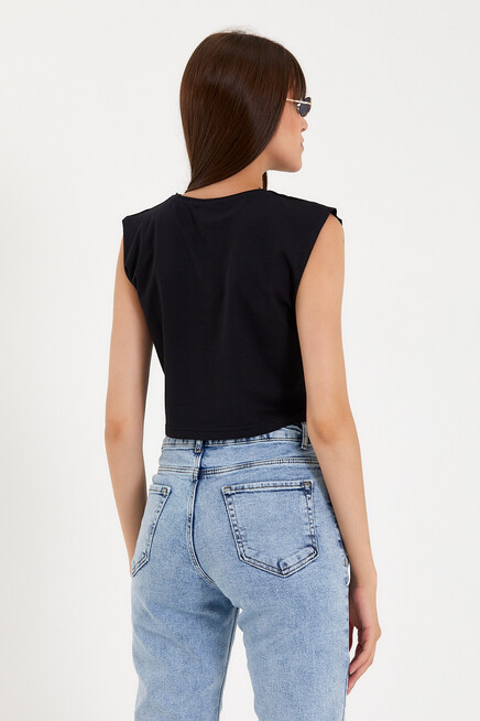 Süperlife Kadın Regular Fit Crop Tişort SPR22TSK128