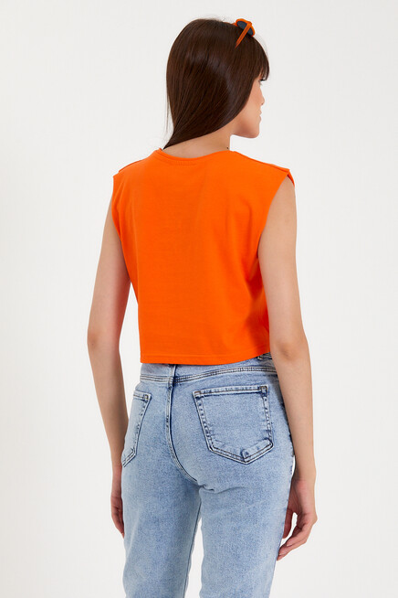 Süperlife Kadın Regular Fit Crop Tişort SPR22TSK128