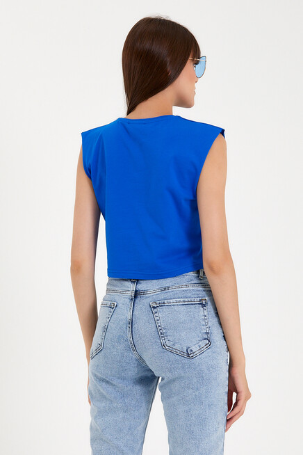 Kadın Regular Fit Crop Tişort SPR22TSK128