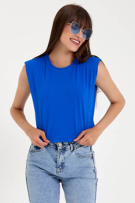 Kadın Regular Fit Crop Tişort SPR22TSK128