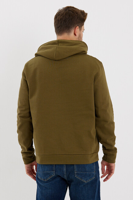 Süperlife Erkek Kapşonlu  Oversize Fit Brooklyn Baskılı İnce Sweatshirt SPR23SW361