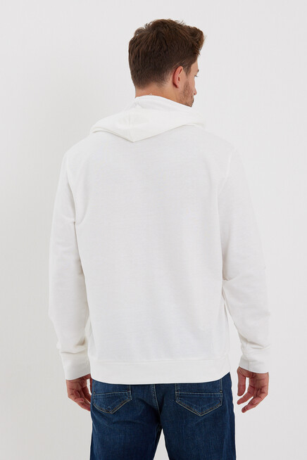 Süperlife Erkek Kapşonlu  Oversize Fit Brooklyn Baskılı İnce Sweatshirt SPR23SW361