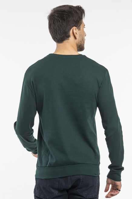 Bisiklet Yaka Uzun Kollu Dar Kalıp İnce  Erkek Sweatshirt SPR2019K18