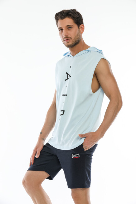 Süperlife Erkek Kapşonlu Standart &Regular Fit  Aır Baskılı Tişort SPR21Y07